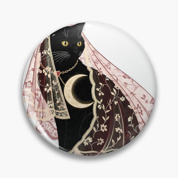 Item preview, Moon Veil Black Cat designed and sold by IllumeInk.