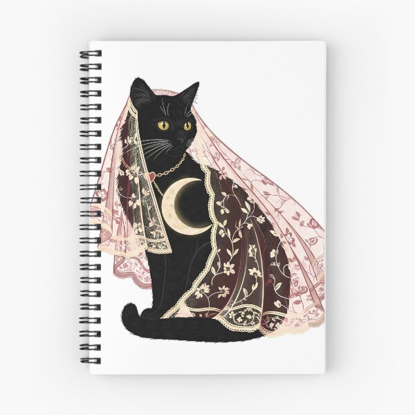 Item preview, Moon Veil Black Cat designed and sold by IllumeInk.