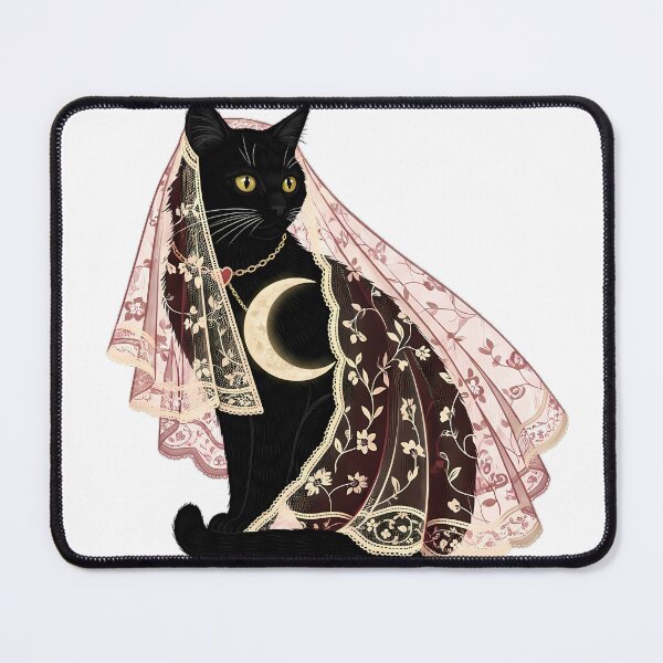 Item preview, Moon Veil Black Cat designed and sold by IllumeInk.