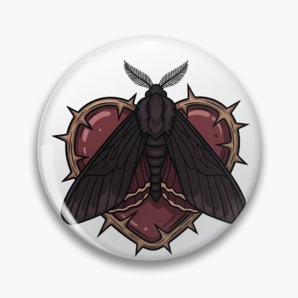 Item preview, Thorned Heart Moth designed and sold by IllumeInk.