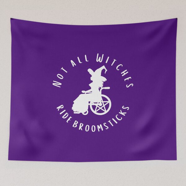 Item preview, Purple Not all Witches Ride Broomsticks Wheelchair Cheeky Witch® designed and sold by cheekywitch.