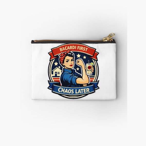 Item preview, Bacardi First, Chaos Later retro Rosie the Riveter Inspired | Muggy & Mo designed and sold by MuggyandMo.