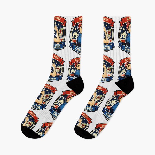 Item preview, Bacardi First, Chaos Later retro Rosie the Riveter Inspired | Muggy & Mo designed and sold by MuggyandMo.