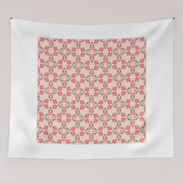 Item preview, Delicate Pink Floral Lattice Seamless Pattern designed and sold by ilyasrudrigoss.