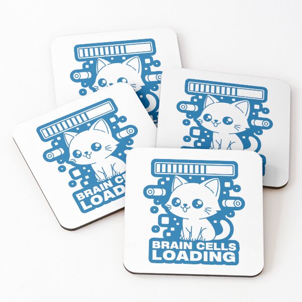 Item preview, Brain Cells Loading Funny Kawaii Cat designed and sold by IslandTyped.