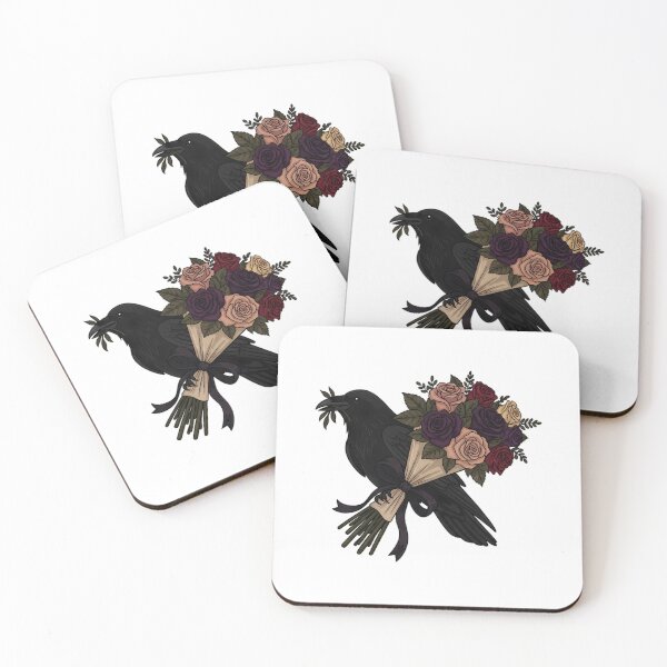 Item preview, Mourning Bouquet Raven designed and sold by IllumeInk.