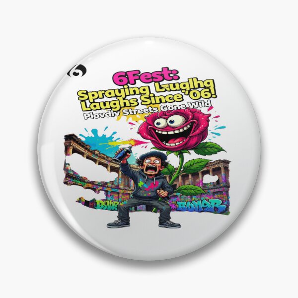Item preview, 6Fest Street Art Festival T-Shirt | Spraying Laughs Plovdiv Graffiti Design | Urban Streetwear Graphic Tee designed and sold by Sushikidsntod.