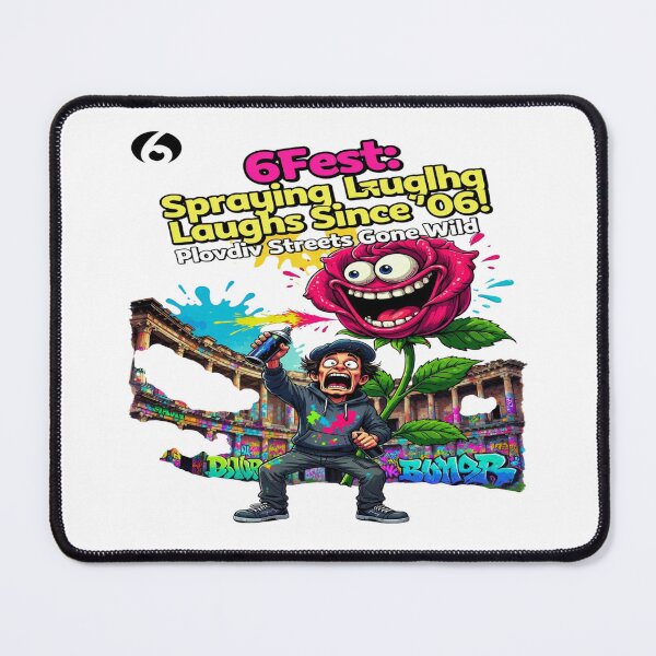 Item preview, 6Fest Street Art Festival T-Shirt | Spraying Laughs Plovdiv Graffiti Design | Urban Streetwear Graphic Tee designed and sold by Sushikidsntod.