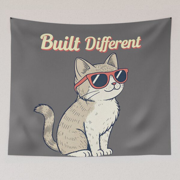 Item preview, Built Different Cat – Not Like the Rest designed and sold by Artiviose.