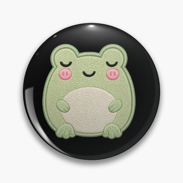 Item preview, Super Cute Sleeping Kawaii Frog Embroidery Patch Style | Chibi Pastel Green Frog Aesthetic | Cute Relaxing Animal Design designed and sold by ColorSplash123.