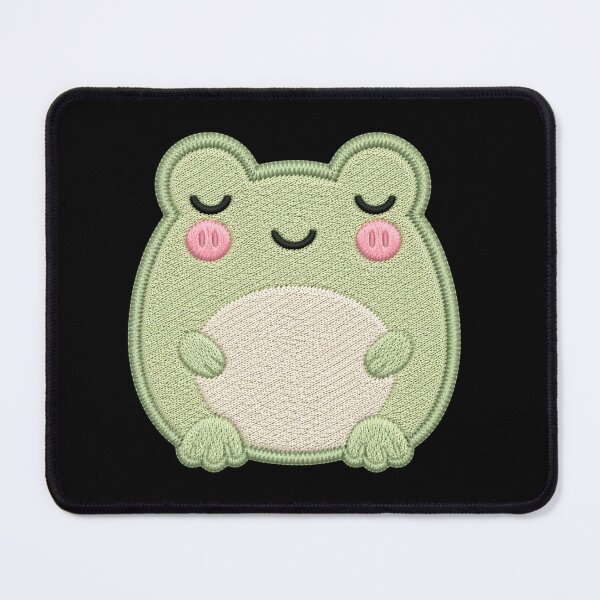 Item preview, Super Cute Sleeping Kawaii Frog Embroidery Patch Style | Chibi Pastel Green Frog Aesthetic | Cute Relaxing Animal Design designed and sold by ColorSplash123.