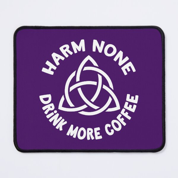 Item preview, Harm None Drink More Coffee Triquetra Pagan Cheeky Witch® designed and sold by cheekywitch.