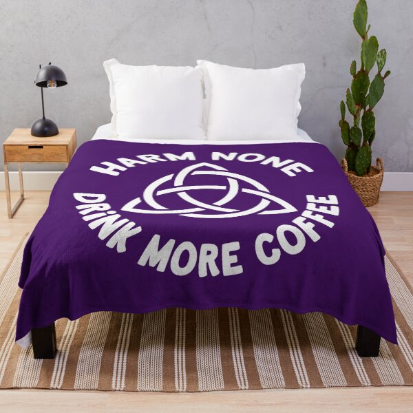 Item preview, Harm None Drink More Coffee Triquetra Pagan Cheeky Witch® designed and sold by cheekywitch.