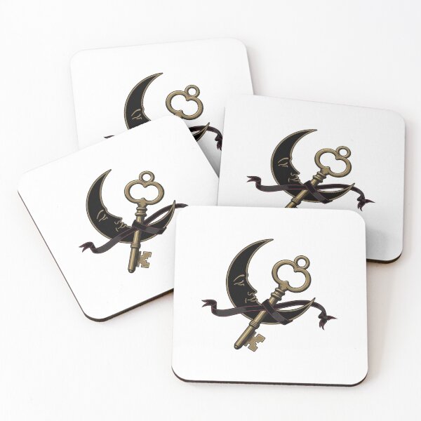 Item preview, Antique Key and Moon designed and sold by IllumeInk.
