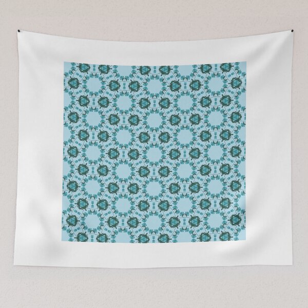 Item preview, Elegant Teal Floral Mandala Seamless Pattern Design designed and sold by ilyasrudrigoss.