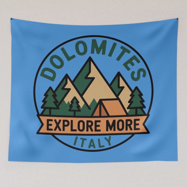 Item preview, Dolomites Adventure Club Badge | Hiking Mountain Logo Italy Outdoor Design designed and sold by Timeless Design.