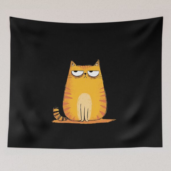 Item preview, Sarcastic Orange Tabby - Grumpy Cat Art | Funny Feline Design designed and sold by StickerHavenn.