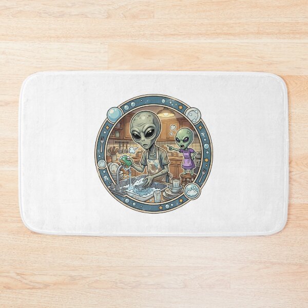 Item preview, Alien Husband Doing The Dishes Again designed and sold by Sunkhung.