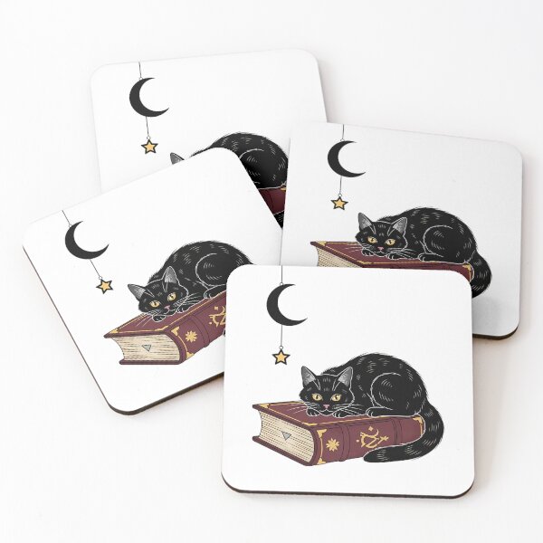 Item preview, Bookish Black Cat Moon designed and sold by IllumeInk.