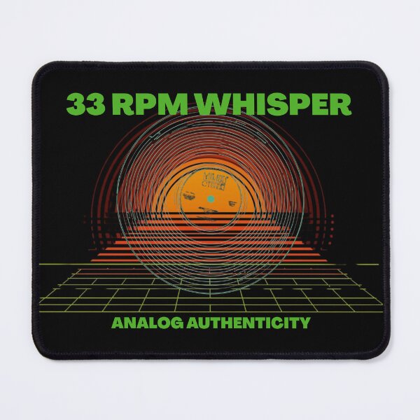 Item preview, Analog Authenticity: 33 RPM Whisper Retro Vinyl Art designed and sold by Rarewhisper.