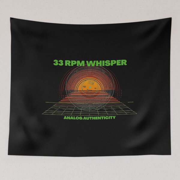 Item preview, Analog Authenticity: 33 RPM Whisper Retro Vinyl Art designed and sold by Rarewhisper.