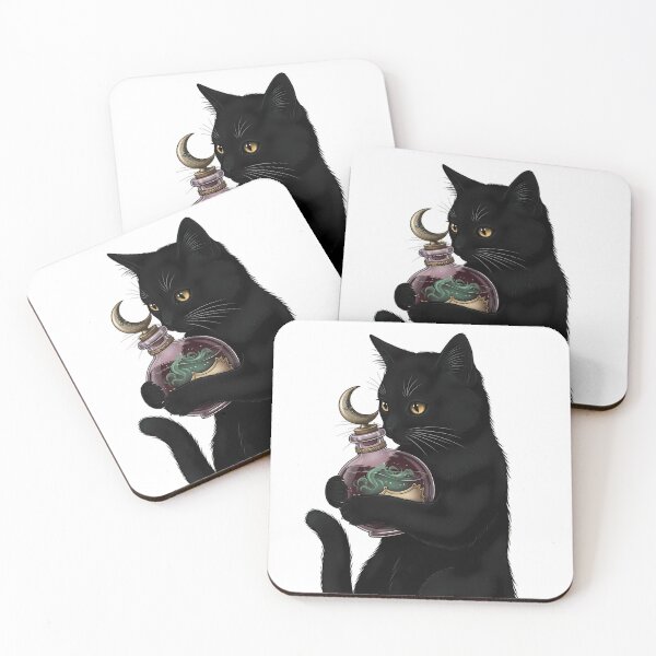 Artikelvorschau, Zaubertrankflasche Schwarze Katze entworfen und verkauft von IllumeInk.