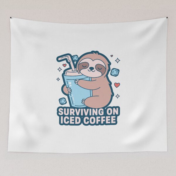 Item preview, Surviving On Iced Coffee designed and sold by IslandTyped.