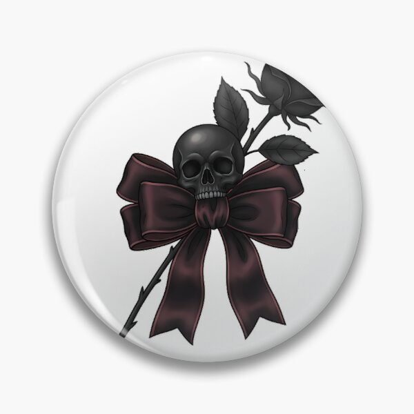 Item preview, Velvet Bow Skull Rose designed and sold by IllumeInk.