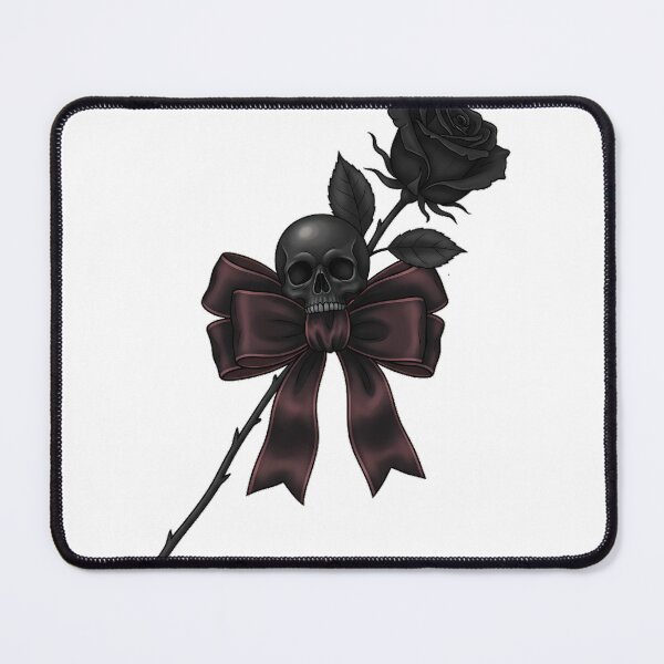Item preview, Velvet Bow Skull Rose designed and sold by IllumeInk.