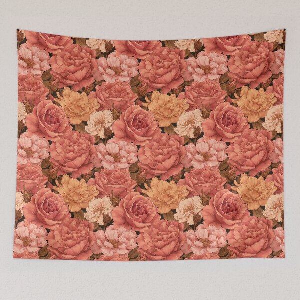 Item preview, Fragrant Rose Print - Vintage Flower Pattern  - Anniversary Gifts For Husband designed and sold by RoyalStarsPatts.