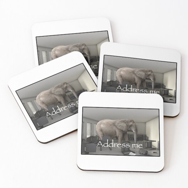 Item preview, ELEPHANT IN THE ROOM ADDRESS ME MEME GIF designed and sold by Python Designs .