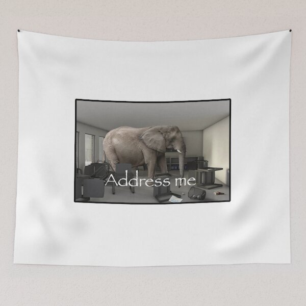Item preview, ELEPHANT IN THE ROOM ADDRESS ME MEME GIF designed and sold by Python Designs .