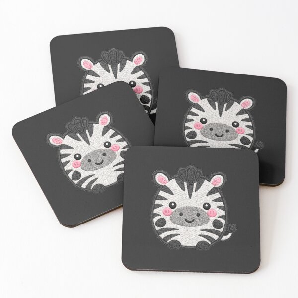 Item preview, Super Cute Kawaii Zebra Embroidery Patch Style | Chibi Black and White Zebra Aesthetic | Cute Safari Animal Design designed and sold by ColorSplash123.