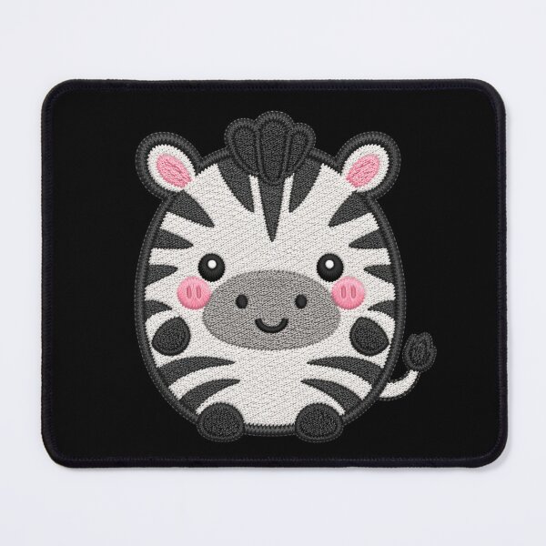 Item preview, Super Cute Kawaii Zebra Embroidery Patch Style | Chibi Black and White Zebra Aesthetic | Cute Safari Animal Design designed and sold by ColorSplash123.
