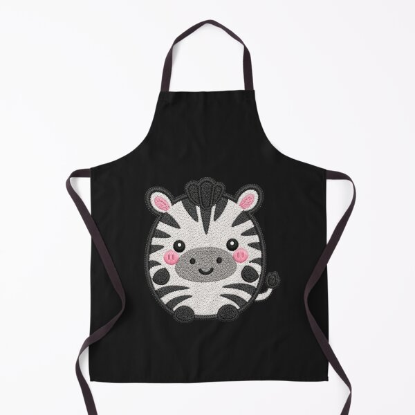 Item preview, Super Cute Kawaii Zebra Embroidery Patch Style | Chibi Black and White Zebra Aesthetic | Cute Safari Animal Design designed and sold by ColorSplash123.