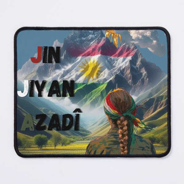 Item preview, Woman Life Freedom Kurdish Mountain Sun Art designed and sold by Saragoza.