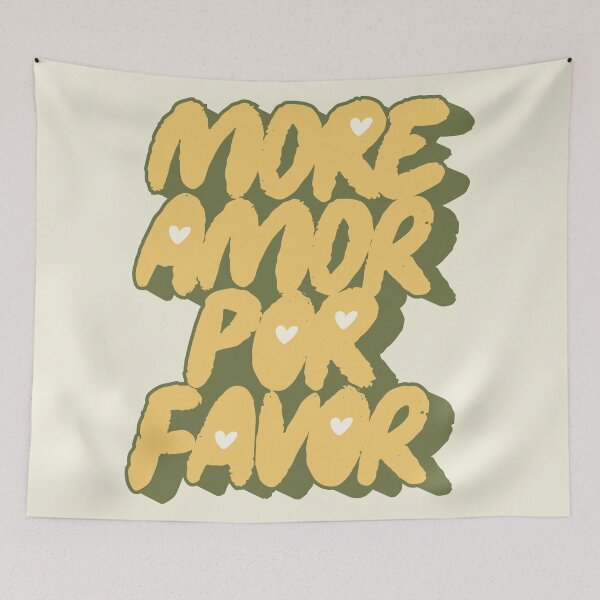 Item preview, More Amor Por Favor - Retro Groovy Muted and Earthy Spanglish Quote designed and sold by nineFlorals.