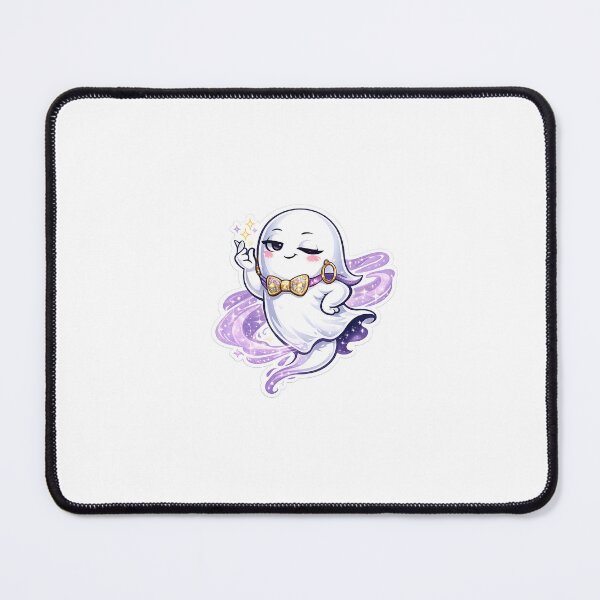 Item preview, Sassy Ghost Diva Sticker – Snapping Fingers Cute Ghost with Hoop Earrings & Sparkly Lavender Vibes designed and sold by SparkVault.