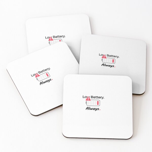 Item preview, Low Battery. Always. – Minimalist Typography Design designed and sold by Shadryx.