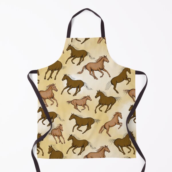 Aperçu de l'œuvre Motif sans couture de chevaux au galop sur fond beige vintage créée et vendue par cirgitstudio.