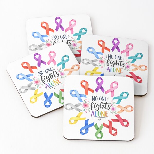 Item preview, No One Fights Alone Awareness Ribbon  designed and sold by Thread&Fable.