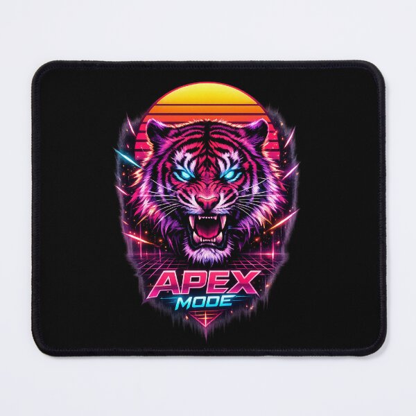Item preview, Neon Cyber Tiger Head Synthwave Design – Retro Futuristic Apex Predator Vaporwave Art designed and sold by 486DesignCo.