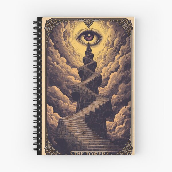 Item preview, The Somnambulist's Tarot: The Tower | Psychological Horror Eye Art designed and sold by kabucino.