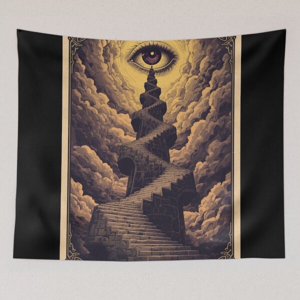 Item preview, The Somnambulist's Tarot: The Tower | Psychological Horror Eye Art designed and sold by kabucino.