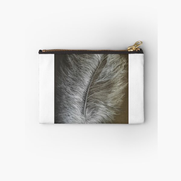 Item preview, Fluffy feather drawing,  white pencil on black  designed and sold by earthandsand.