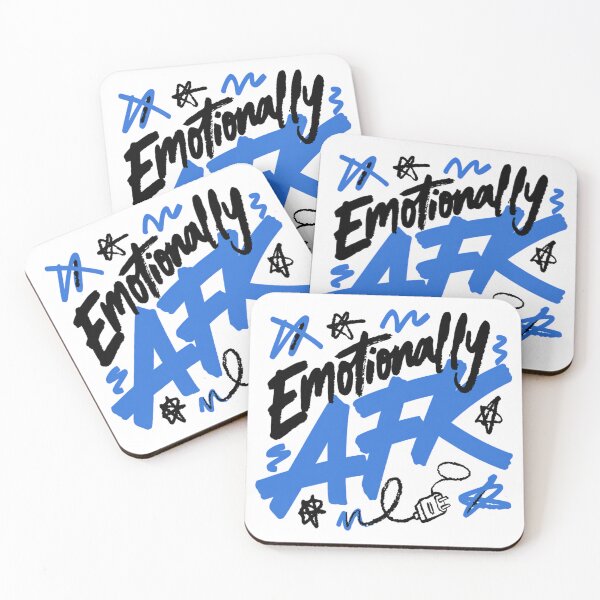 Item preview, Emotionally AFK Sarcastic Gamer Typography Design designed and sold by IslandTyped.