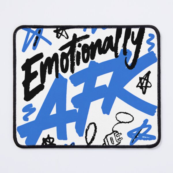Item preview, Emotionally AFK Sarcastic Gamer Typography Design designed and sold by IslandTyped.