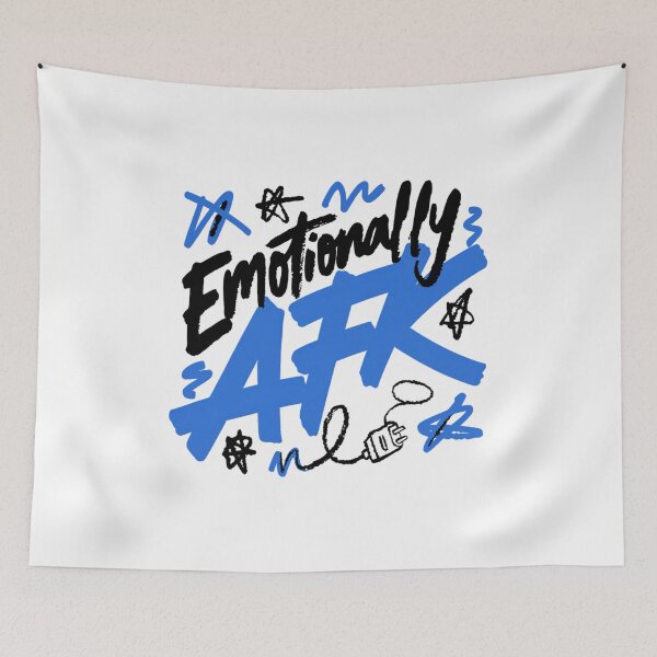 Item preview, Emotionally AFK Sarcastic Gamer Typography Design designed and sold by IslandTyped.