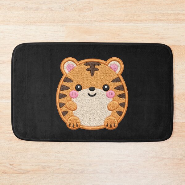 Item preview, Super Cute Kawaii Tiger Embroidery Patch Style | Chibi Pastel Orange Tiger Aesthetic | Cute Safari Animal Design designed and sold by ColorSplash123.