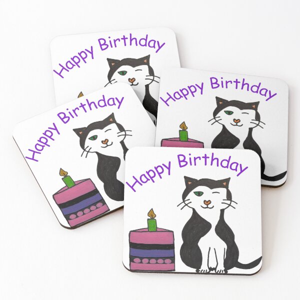 Item preview, One Eyed Cat Birthday Wish designed and sold by SueGhoshArt.